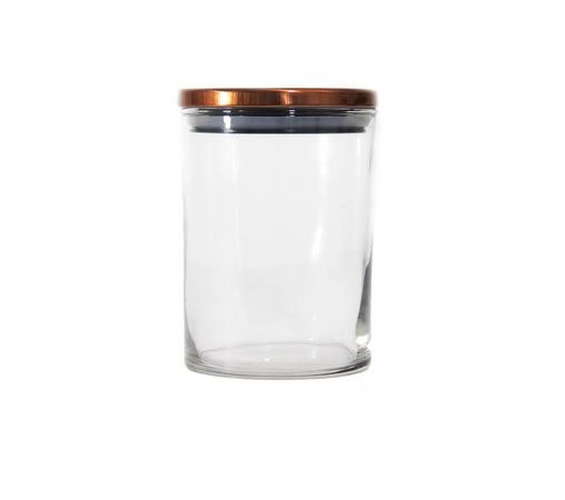 POTE DE VIDRO TAMPA INOX CANARY ROSE 710ML