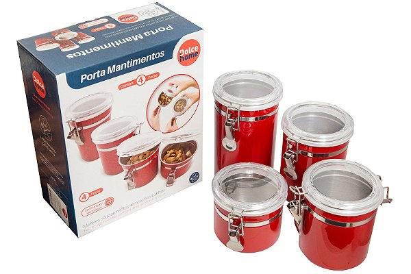 POTE INOX COLORIDO 4 PÇS