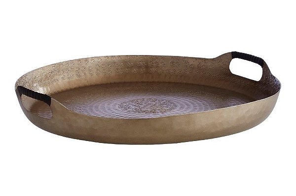 BANDEJA MARTELADO BRONZE 43X43X6CM