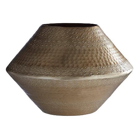 VASO MARTELADO BRONZE 27X27X19CM