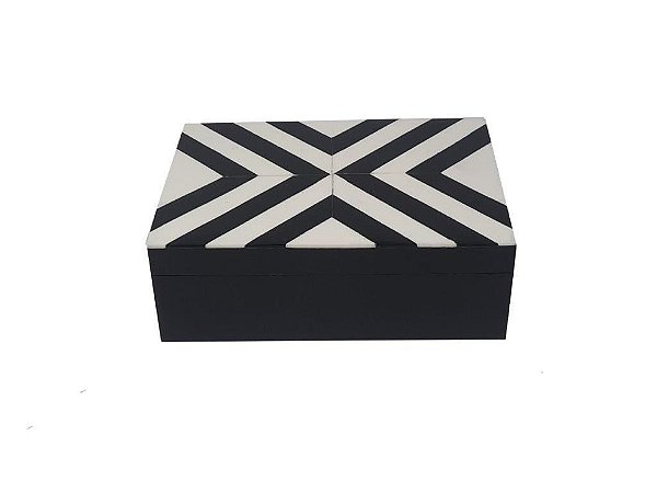 CAIXA DE MADEIRA DE RESINA 15X10X6CM