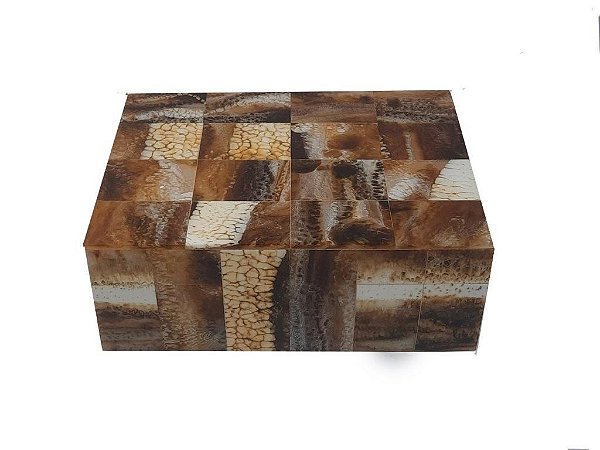 CAIXA DE MADEIRA DE RESINA 20X15X8CM