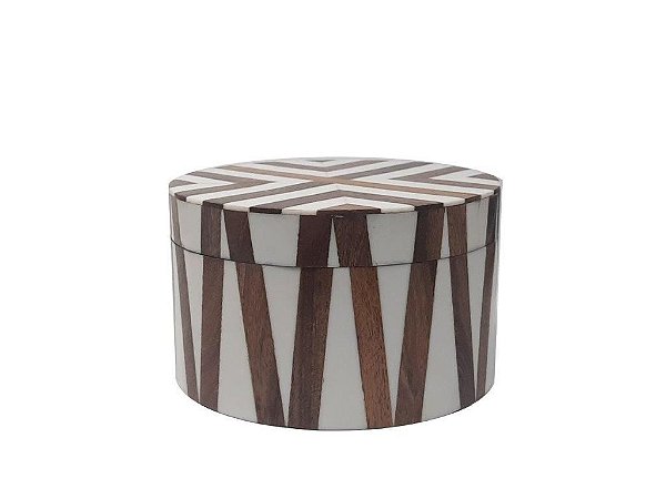 CAIXA DE MADEIRA DE RESINA 15X15X10CM