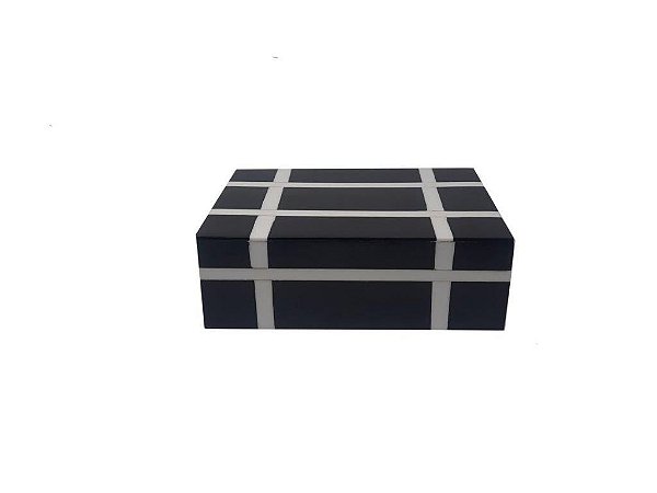 CAIXA DE MADEIRA DE RESINA 18X13X6CM