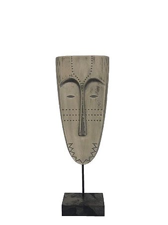ESCULTURA DECORATIVA DE MADEIRA TRIBOS 16X6X37