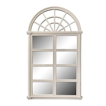 ESPELHO DECORATIVO BRANCO WINDOW - 65X39X2,5CM