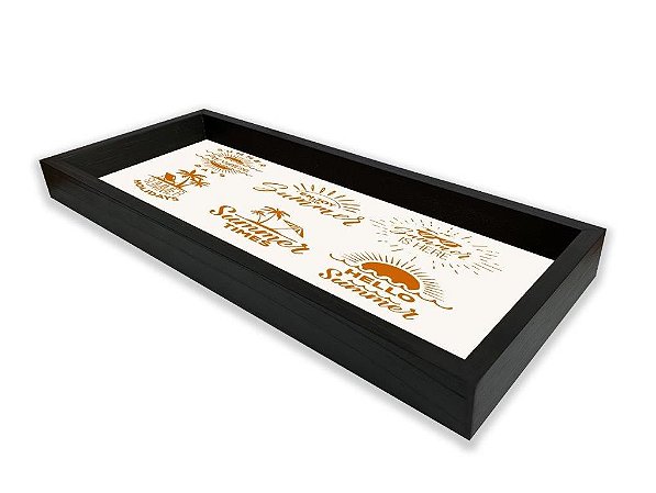 BANDEJA PRETA SUMMER 34X14X3CM