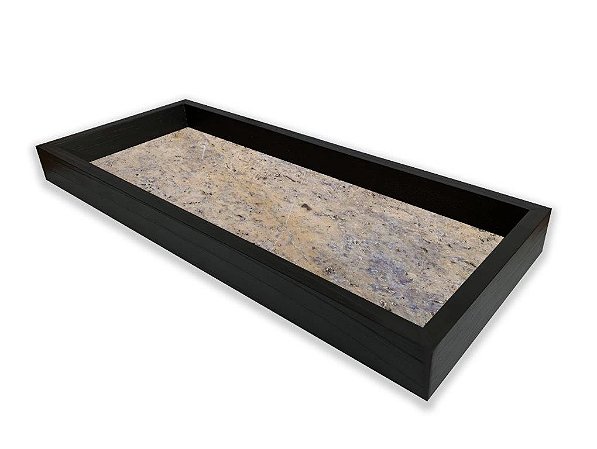 BANDEJA PRETA MARBLE 34X14X3CM