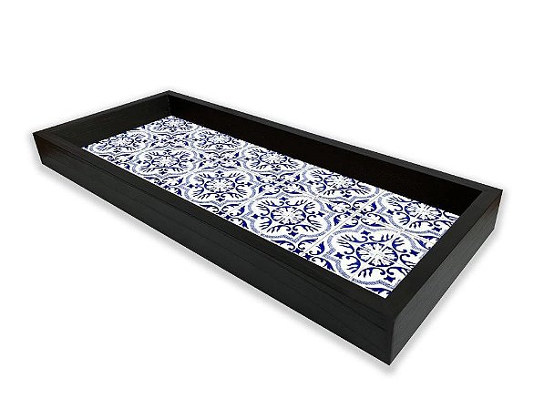BANDEJA PRETA LISBOA 34X14X3CM