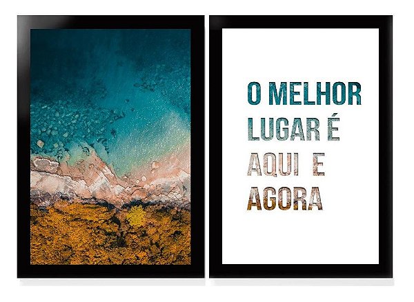 QUADRO DECORATIVO 2 PÇS PRETO BEST 53x33x3CM