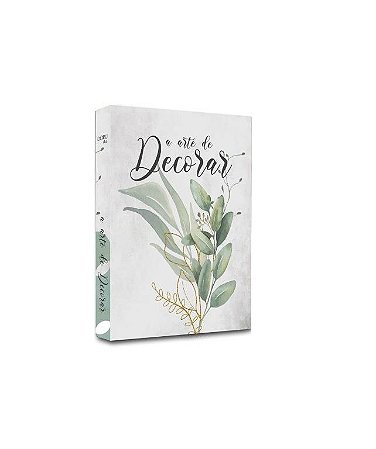 CAIXA LIVRO PLANTAS DECORAR 26X17X4CM