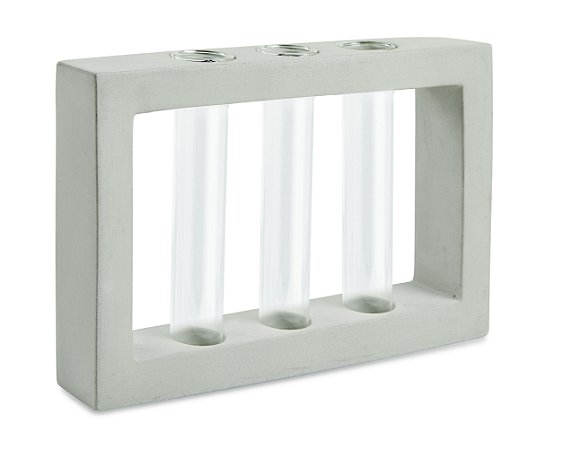 VASO TUBULAR EM VIDRO E CIMENTO