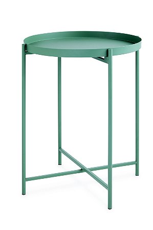 MESA LATERAL EM METAL VERDE