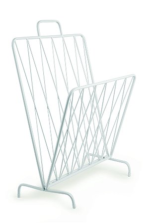 PORTA-REVISTAS BRANCO EM METAL