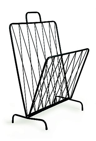 PORTA-REVISTAS PRETO EM METAL