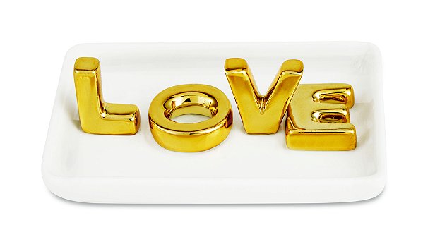 PORTA-JOIAS LOVE EM CERAMICA