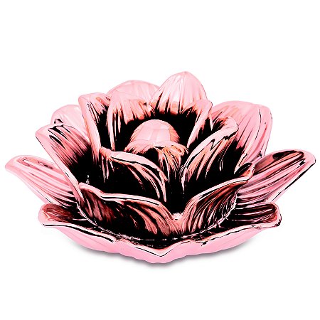 FLOR ROSE GOLD EM CERAMICA