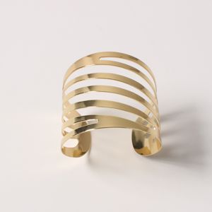 CJ 4 ANÉIS P/GUARDANAPO DE AÇO CURVES DOURADO 4cm