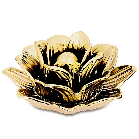 FLOR DOURADA  EM CERAMICA