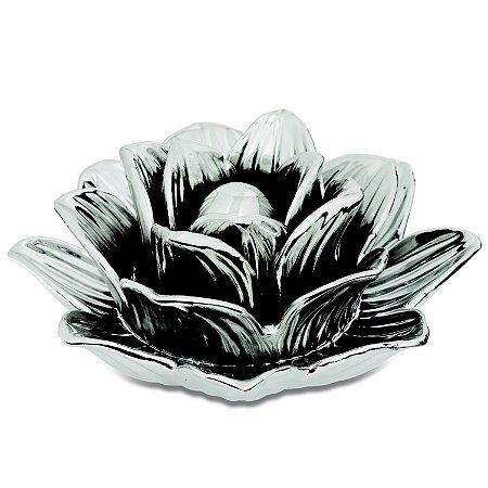 FLOR PRATA  EM CERAMICA