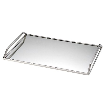 BANDEJA DE AÇO INOX C/FUNDO ESPELHADO 56x36x5cm