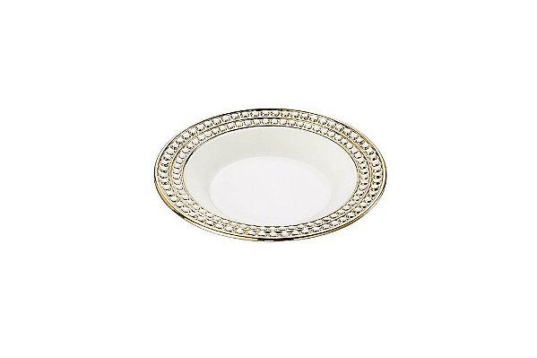 CJ 6 PRATOS FUNDOS DE PORCELANA SUPER WHITE CHARME 23cm