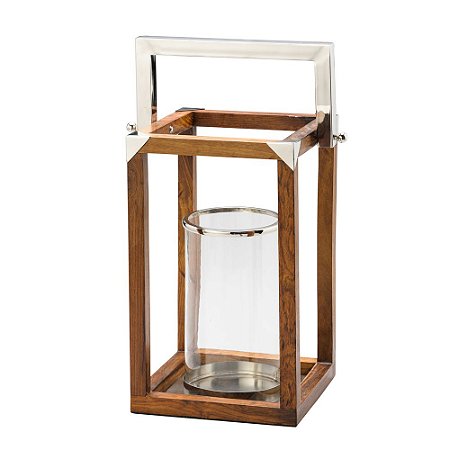 LANTERNA DECORATIVA P/ILUMINACAO COM VELA 25X40CM