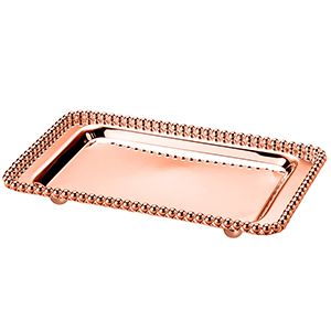 BANDEJA DE ZAMAC BALLS ROSÉ 25x15,5x3cm