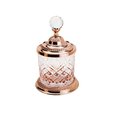 POTE MULTIUSO DE ZAMAC CRISTAL ROSÉ 10,5x16,5cm