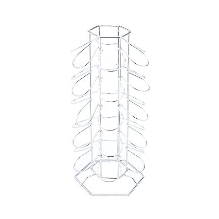 SUPORTE 30 CÁPSULAS CAFÉ DOLCE GUSTO FERRO CROMADO 16x14x36