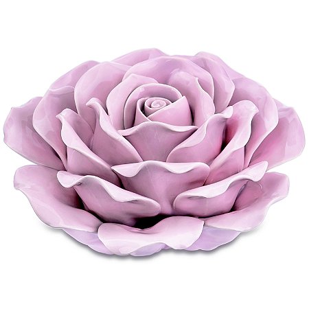 FLOR ROSA EM CERAMICA