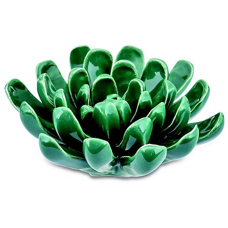 FLOR VERDE EM CERAMICA