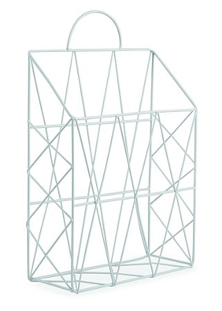 PORTA-REVISTAS BRANCO EM METAL