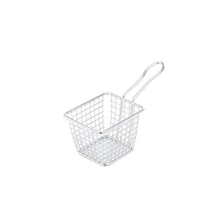 CESTA DE FERRO CROMADO 20x8,5x10,5cm