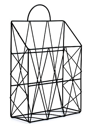 PORTA-REVISTAS PRETO EM METAL