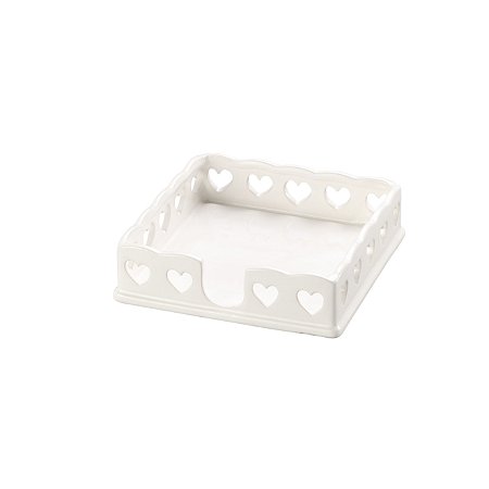 BANDEJA DECORATIVA DE CERÂMICA CORAÇÃO 17,5x4cm