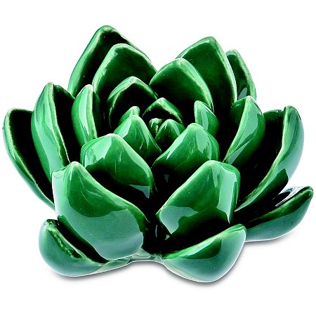 FLOR VERDE EM CERAMICA