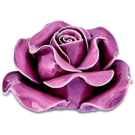 FLOR ROSA EM CERAMICA