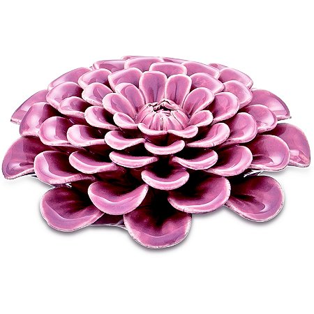 FLOR ROSA EM CERAMICA
