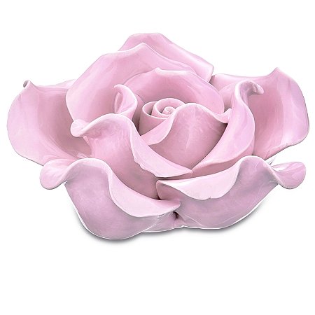 FLOR ROSA EM CERAMICA