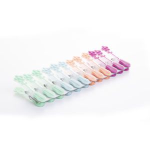 CJ PRENDEDOR EMBORRACHADO FLORES 12 PÇS 8,7x2,3x3,6cm