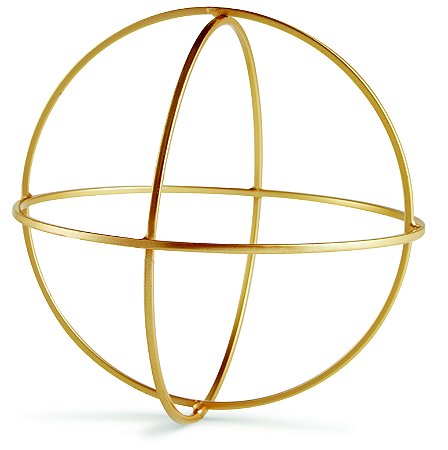 FORMA GEOMÉTRICA DOURADA EM METAL