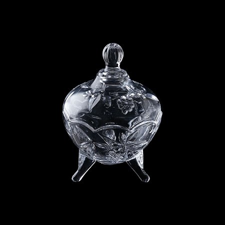 POTICHE C/PÉ DE CRISTAL FRUIT 9,5x13cm