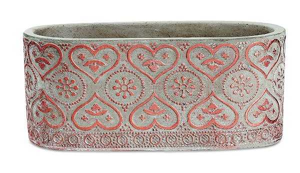 KIT FLOREIRA CINZA E COBRE EM CIMENTO - 2 PCS