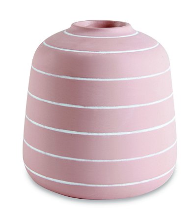 VASO ROSA EM CIMENTO