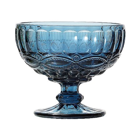 CJ 6 TAÇAS DE VIDRO LIBÉLULA AZUL 310ml