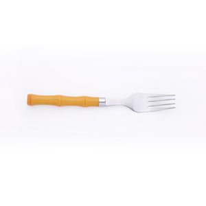GARFO P/MESA DE AÇO INOX C/CABO PLÁSTICO BAMBU BASIC 19,5cm