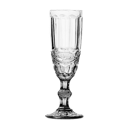 CJ 6 TAÇAS P/CHAMPAGNE DE VIDRO LIBÉLULA TRANSPARENTE 140ml