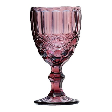 CJ 6 TAÇAS P/VINHO DE VIDRO LIBÉLULA LILÁS 210ml