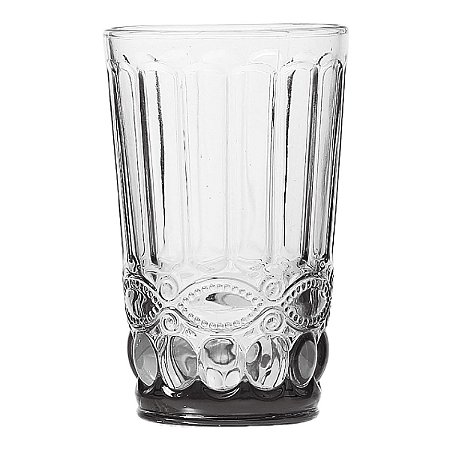 CJ 6 COPOS ALTOS DE VIDRO LIBÉLULA TRANSPARENTE 350ml